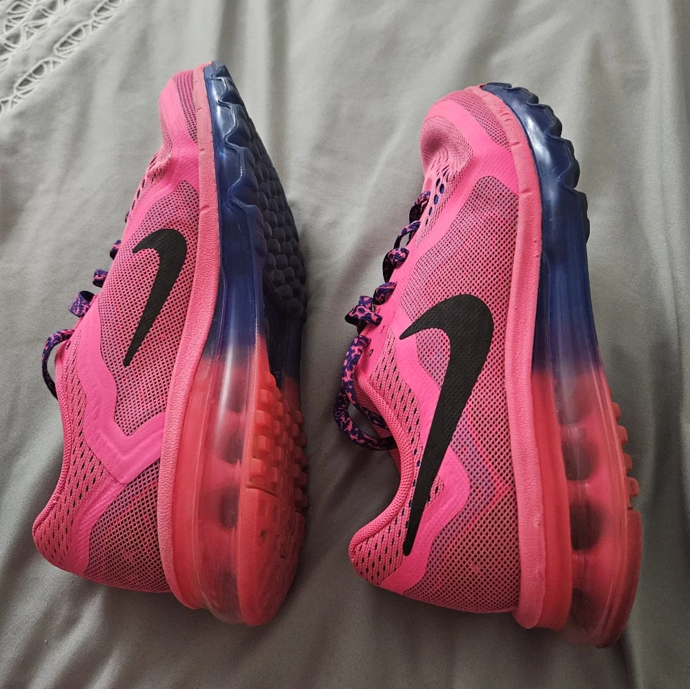 Size 6.5y Nike Air Max 2014 Hyper‎ Pink Hyper Cobalt (Women's 8.5)